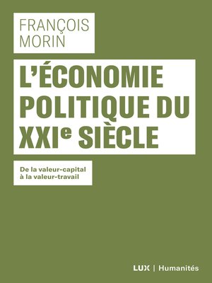 cover image of L'économie politique du XXIe siècle